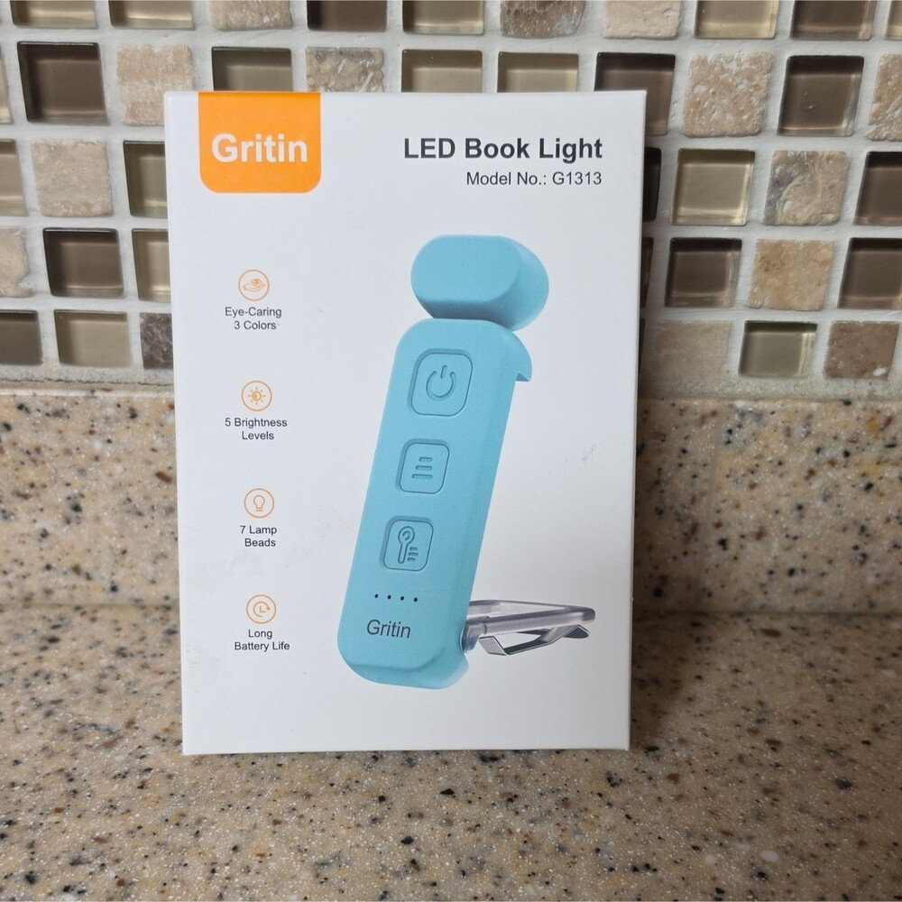 Gritin Reading Light, rechargeable LED book light NEW